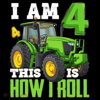 I Am 4 This is How I Roll Four Year Old Tractor 4th Birthday Coffee Mug thumb 5