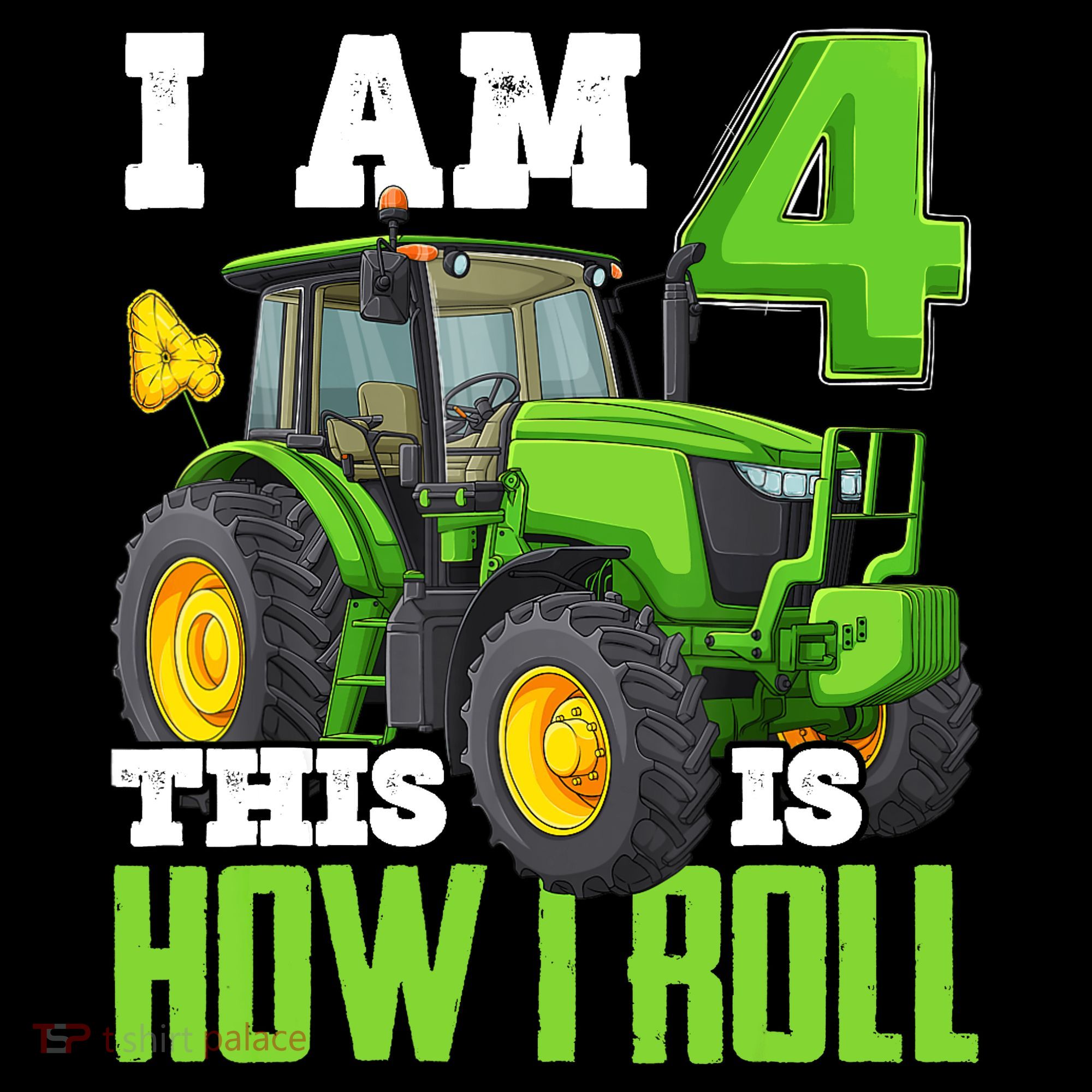 I Am 4 This is How I Roll Four Year Old Tractor 4th Birthday Coffee Mug