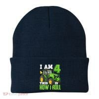 I Am 4 This is How I Roll Four Year Old Tractor 4th Birthday Beanie thumb 0