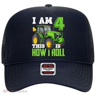 I Am 4 This is How I Roll Four Year Old Tractor 4th Birthday Hat