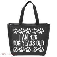 I Am 420 Dog Years Old Funny 60th Birthday Tote Bag thumb 0
