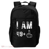 I Am 49 Plus Middle Finger 50th Birthday Backpack thumb 0
