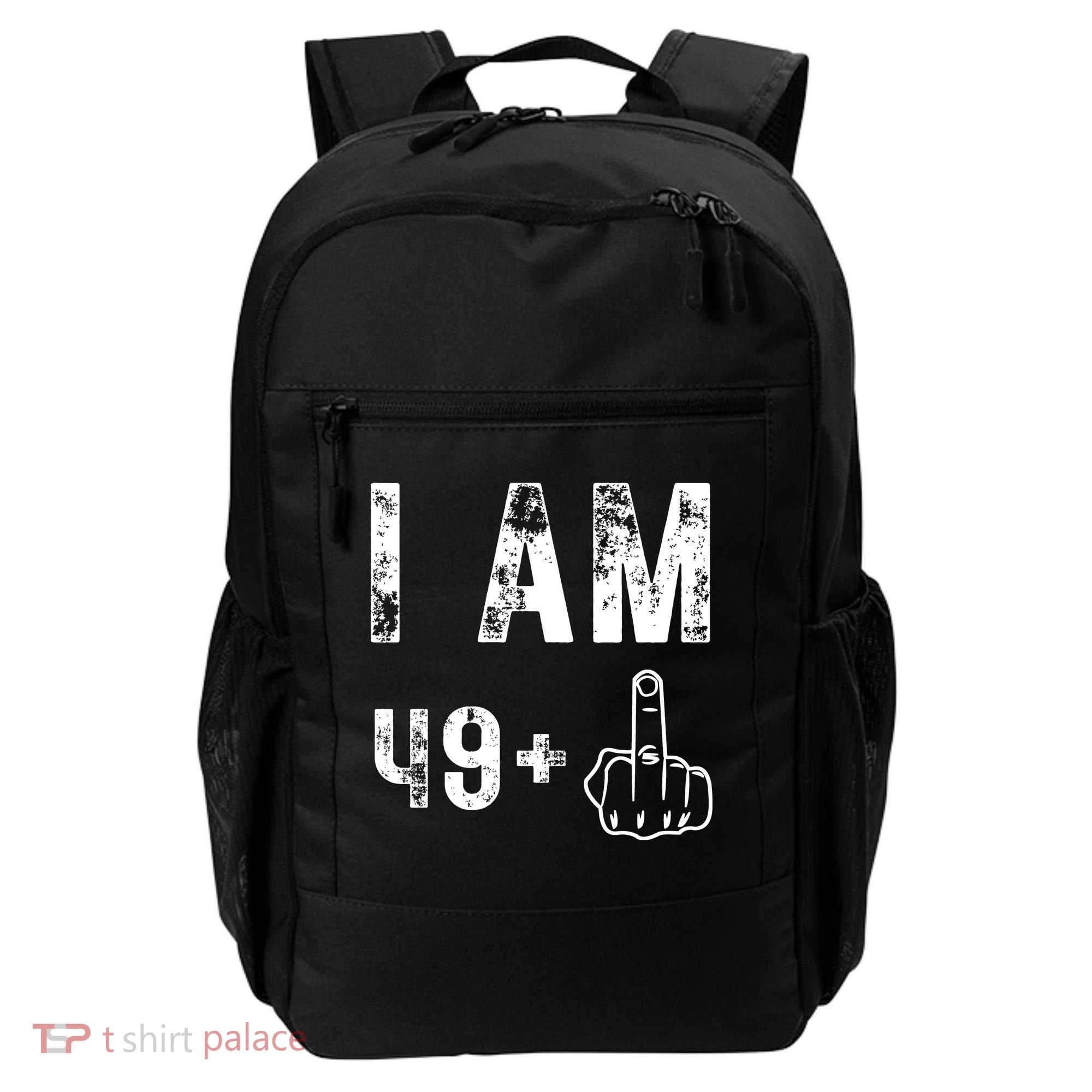 I Am 49 Plus Middle Finger 50th Birthday Backpack
