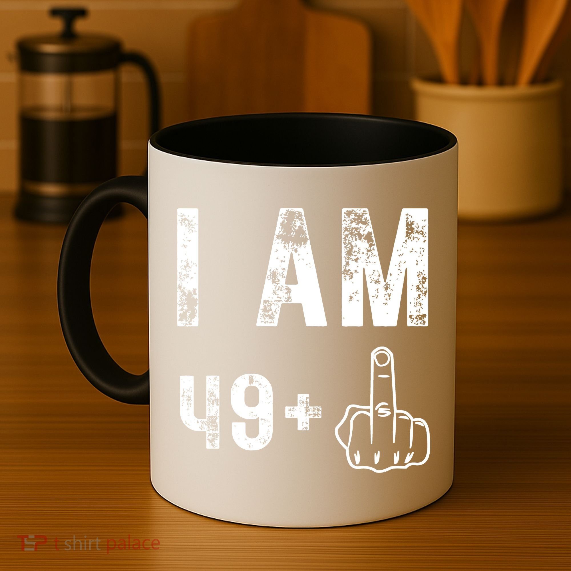 I Am 49 Plus Middle Finger 50th Birthday Coffee Mug
