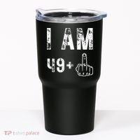 I Am 49 Plus Middle Finger 50th Birthday Tumbler thumb 0