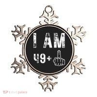 I Am 49 Plus Middle Finger 50th Birthday Ornament thumb 0