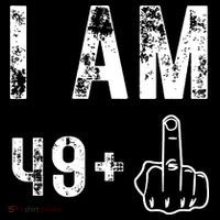 I Am 49 Plus Middle Finger 50th Birthday Ornament thumb 1