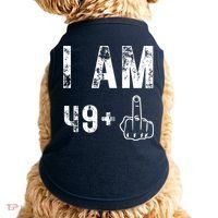 I Am 49 Plus Middle Finger 50th Birthday Doggie Tank thumb 0