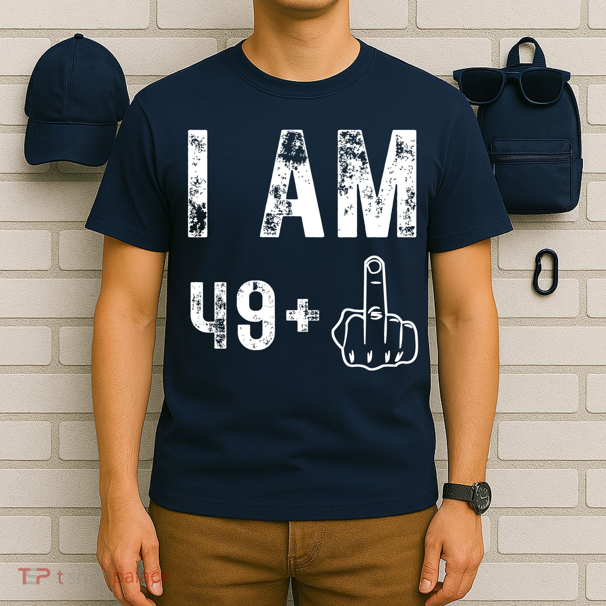 I Am 49 Plus Middle Finger 50th Birthday T-Shirt