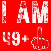I Am 49 Plus Middle Finger 50th Birthday Santa Hat thumb 1
