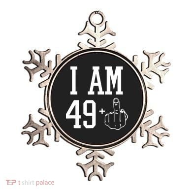 I Am 49 Plus Middle Finger Sarcastic 50th Birthday Ornament