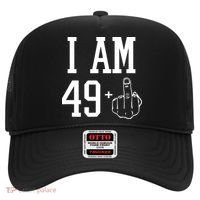I Am 49 Plus Middle Finger Sarcastic 50th Birthday Hat thumb 0