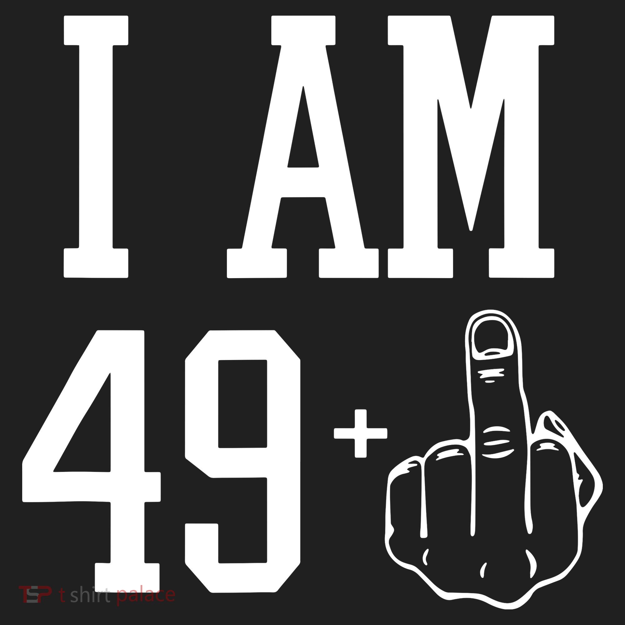 I Am 49 Plus Middle Finger Sarcastic 50th Birthday Golf Towel