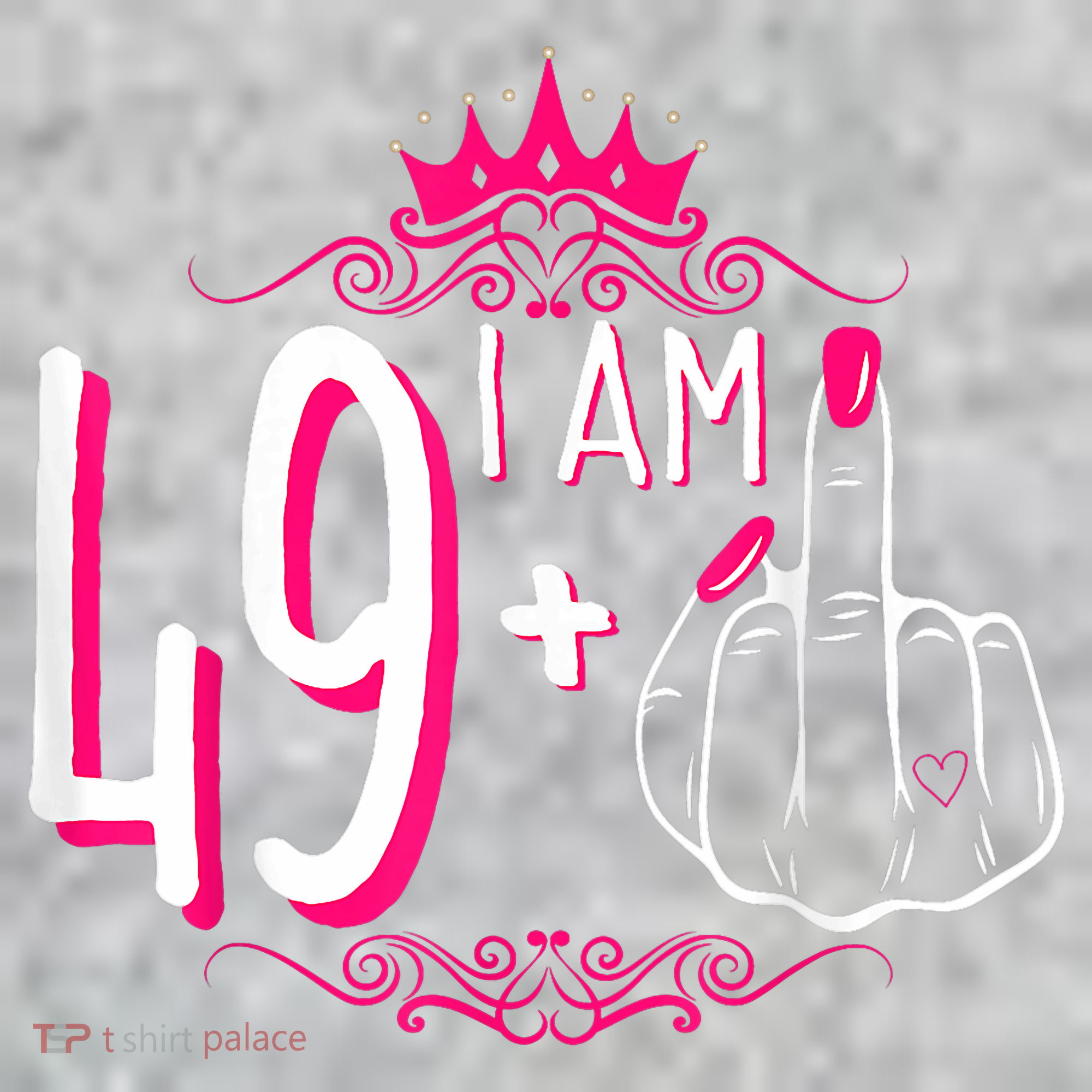 I Am 49 Plus 1 Middle Finger 49th Women Birthday Funny The Baniff Cuffed Pom Beanie