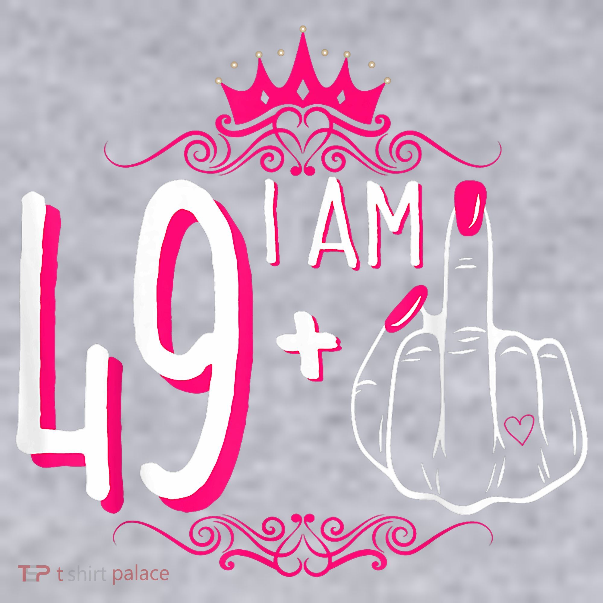 I Am 49 Plus 1 Middle Finger 49th Women Birthday Funny Women's Racerback Cropped Tank