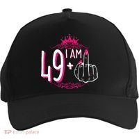 I Am 49 Plus 1 Middle Finger 49th Women Birthday Funny Five-Panel Snapback Cap thumb 0