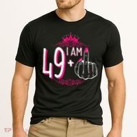 I Am 49 Plus 1 Middle Finger 49th Women Birthday Funny Cooling Performance Crew T-Shirt thumb 2