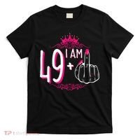 I Am 49 Plus 1 Middle Finger 49th Women Birthday Funny T-Shirt thumb 0