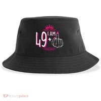 I Am 49 Plus 1 Middle Finger 49th Women Birthday Funny Sustainable Bucket Hat thumb 0