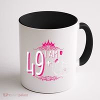 I Am 49 Plus 1 Middle Finger 49th Women Birthday Funny Coffee Mug thumb 1