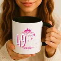 I Am 49 Plus 1 Middle Finger 49th Women Birthday Funny Coffee Mug thumb 3
