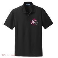 I Am 49 Plus 1 Middle Finger 49th Women Birthday Funny Dry Zone Grid Polo thumb 0