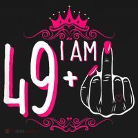 I Am 49 Plus 1 Middle Finger 49th Women Birthday Funny Tall Long Sleeve Shirt thumb 2