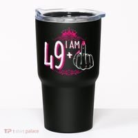 I Am 49 Plus 1 Middle Finger 49th Women Birthday Funny Tumbler thumb 0
