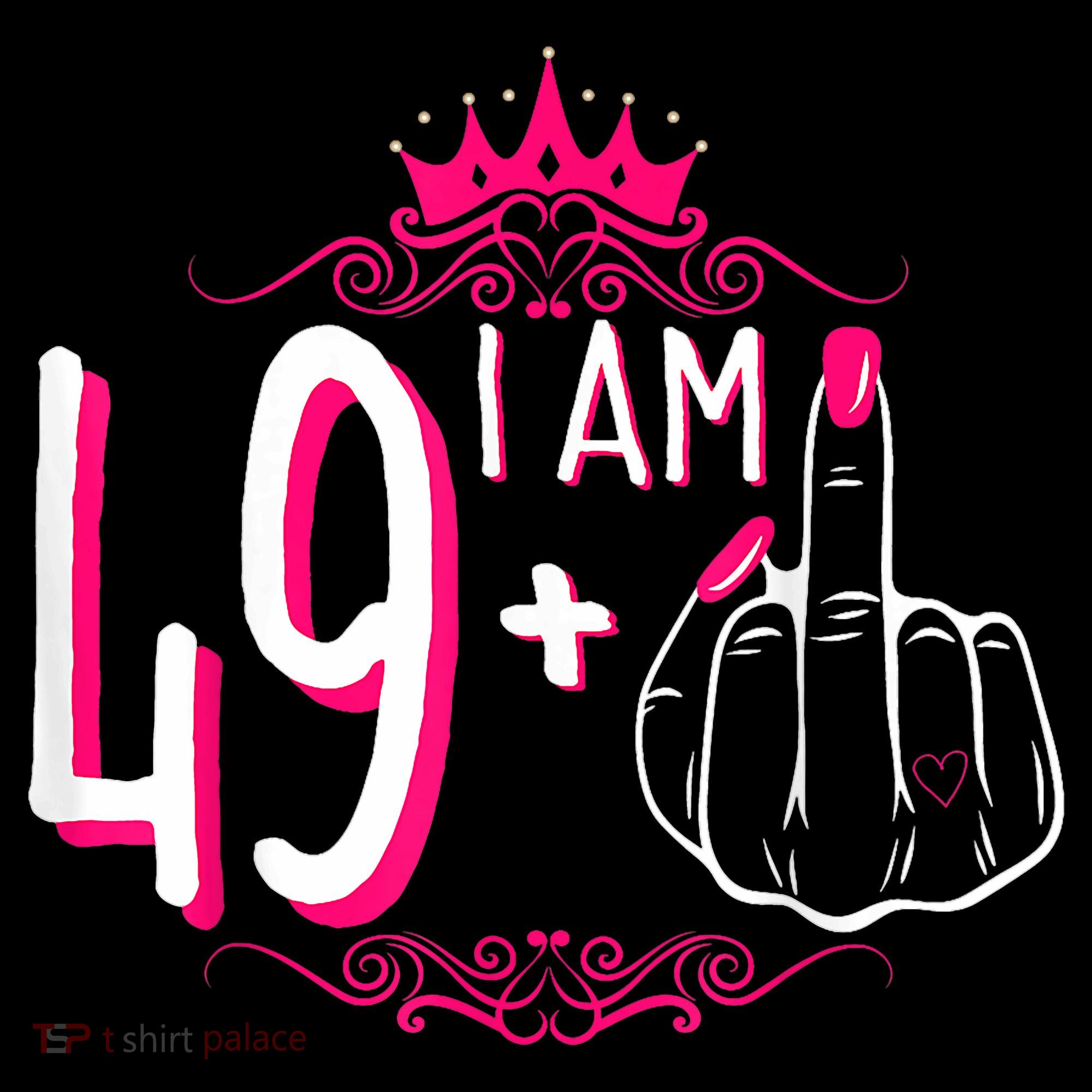 I Am 49 Plus 1 Middle Finger 49th Women Birthday Funny Kids Colorblock Raglan Jersey
