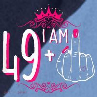 I Am 49 Plus 1 Middle Finger 49th Women Birthday Funny Raglan Baseball Sleeve Shirt thumb 2