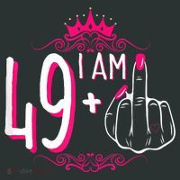 I Am 49 Plus 1 Middle Finger 49th Women Birthday Funny Infant Baby Jersey Bodysuit thumb 2
