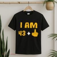 I Am 43 Plus 1 Middle Finger 44th Birthday Gift 44 Years Old T-Shirt thumb 2