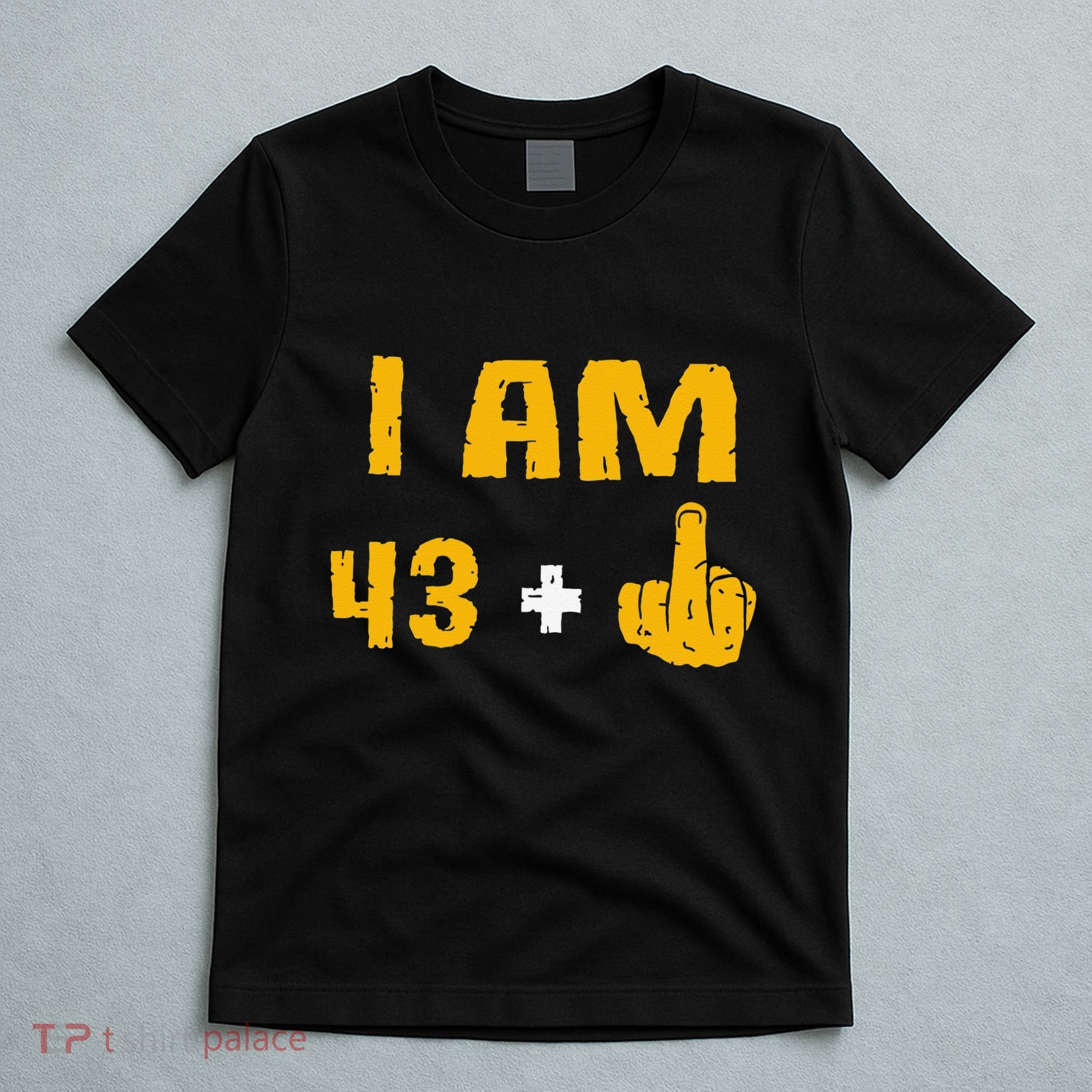 I Am 43 Plus 1 Middle Finger 44th Birthday Gift 44 Years Old T-Shirt
