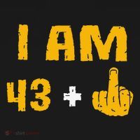 I Am 43 Plus 1 Middle Finger 44th Birthday Gift 44 Years Old Mousepad thumb 1