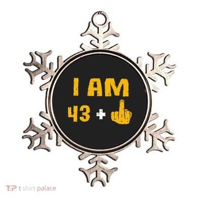 I Am 43 Plus 1 Middle Finger 44th Birthday Gift 44 Years Old Ornament