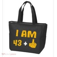 I Am 43 Plus 1 Middle Finger 44th Birthday Gift 44 Years Old Tote Bag thumb 3