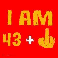 I Am 43 Plus 1 Middle Finger 44th Birthday Gift 44 Years Old Santa Hat thumb 1