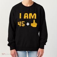 I Am 45 Plus 1 Middle Finger 46th Birthday Gift 46 Years Old Women's Sweatshirt thumb 0