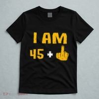 I Am 45 Plus 1 Middle Finger 46th Birthday Gift 46 Years Old T-Shirt thumb 5
