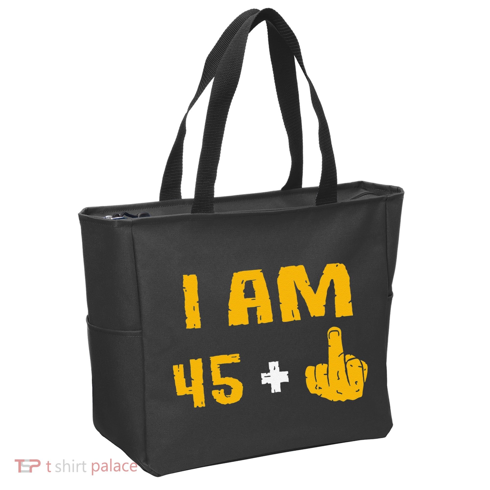 I Am 45 Plus 1 Middle Finger 46th Birthday Gift 46 Years Old Tote Bag