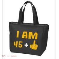 I Am 45 Plus 1 Middle Finger 46th Birthday Gift 46 Years Old Tote Bag thumb 3