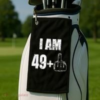 I Am 50 49 Plus One Golf Towel thumb 2