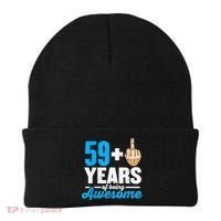 I am 59 plus 1 middle finger for a 60th Birthday Beanie thumb 0