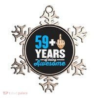 I am 59 plus 1 middle finger for a 60th Birthday Ornament thumb 0
