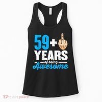 I am 59 plus 1 middle finger for a 60th Birthday Women's Tank Top thumb 0