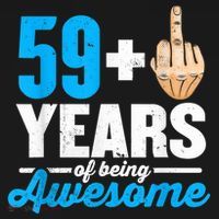 I am 59 plus 1 middle finger for a 60th Birthday Visor thumb 3