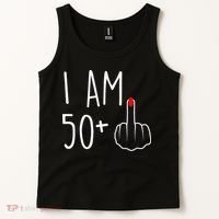 I Am 50 Plus 1 Middle Finger For A 51st Birthday Tank Top thumb 2