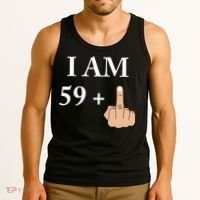 I Am 59 Plus 1 Funny 60th Birthday 1958 1959 Tank Top thumb 3
