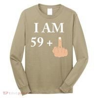 I Am 59 Plus 1 Funny 60th Birthday 1958 1959 Long Sleeve Shirt thumb 0