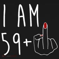 I Am 59 Plus Middle Finger Funny 60th Birthday Coaster thumb 2